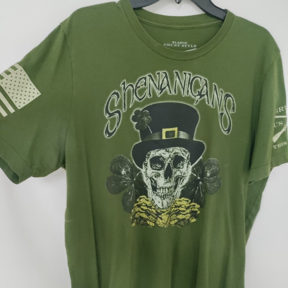 Grunt style X large Men's T shirt Green